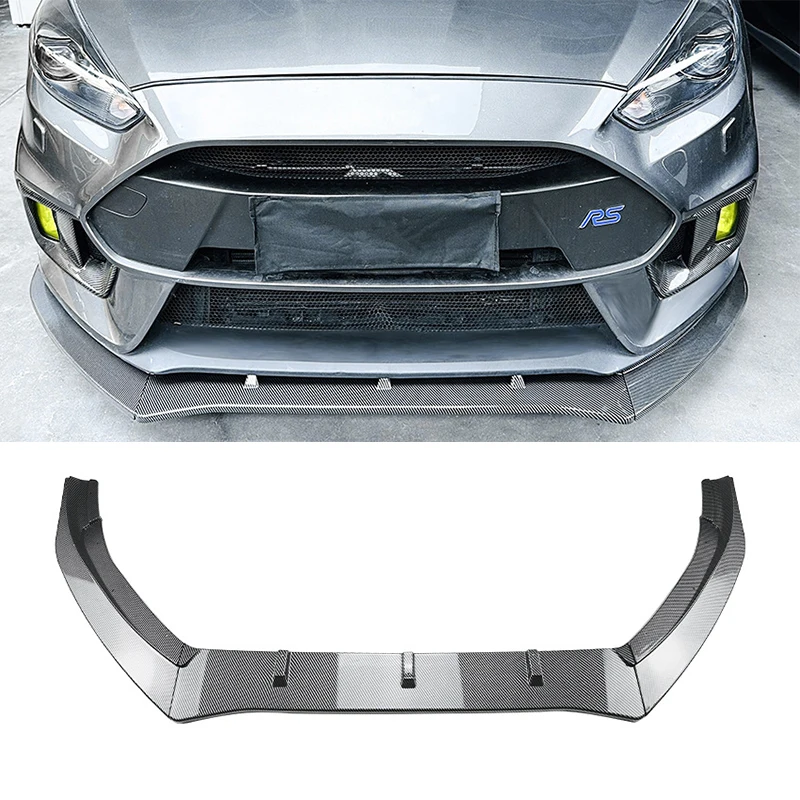 

Carbon Fiber Look Front Bumper Lip Splitter Spoiler Diffuser Guard Body Kit For Ford Focus RS MK3 2015-2018 Car Styling