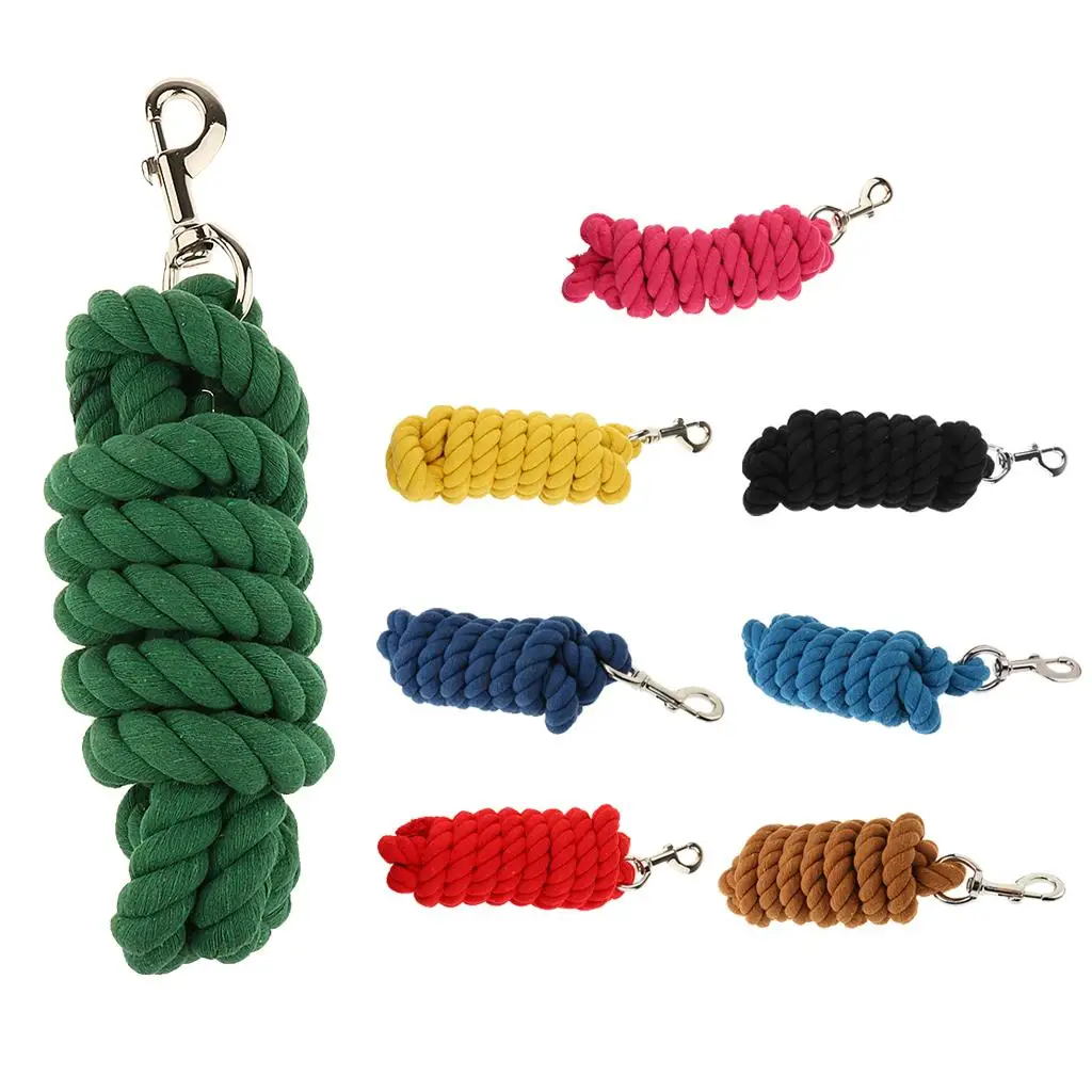 Horse Pony Plaited Ropes Halters Cotton Weave Rein Many Colors to Choose 3