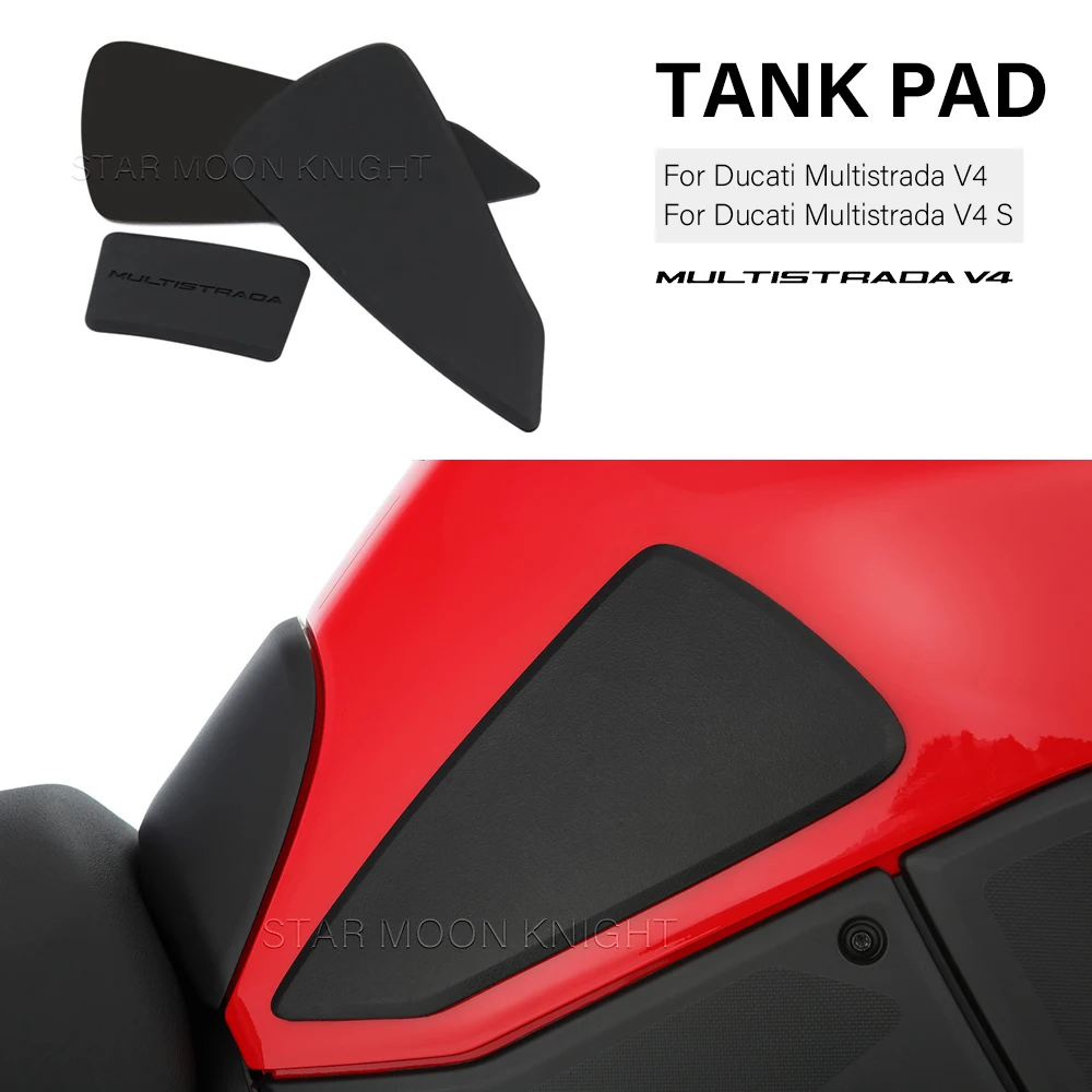 motorcycle fuel tank pad sticker 3d oil gas tank grip non slip protection decals waterproof for ducati multistrada 1200 10 17 Knee Grip Traction Pads For Ducati Multistrada V4 V4 S V 4 Motorcycle Tank protection Pad Non-slip Side Sticker Decal