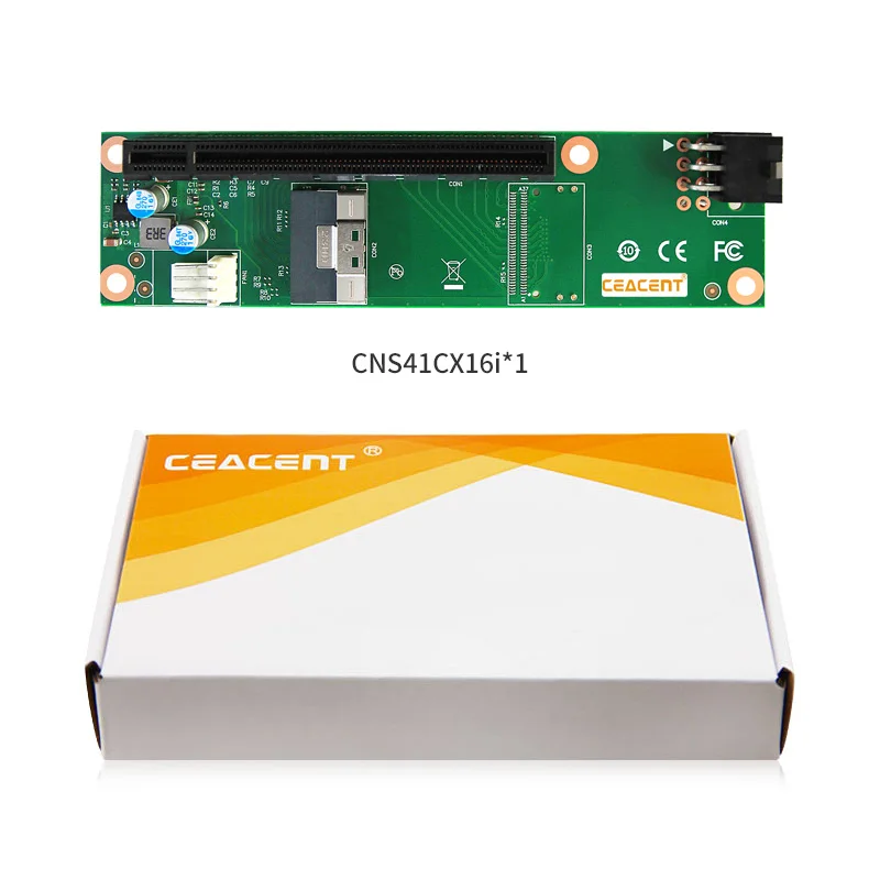 para Placa Adaptadora Pcie X16 Interna de Porta um x8 Sff8654 para Aleo Soluções Muti-gpu Pcie Estendido Ceacent-cns41cx16i Sff8654 - Imagem 3
