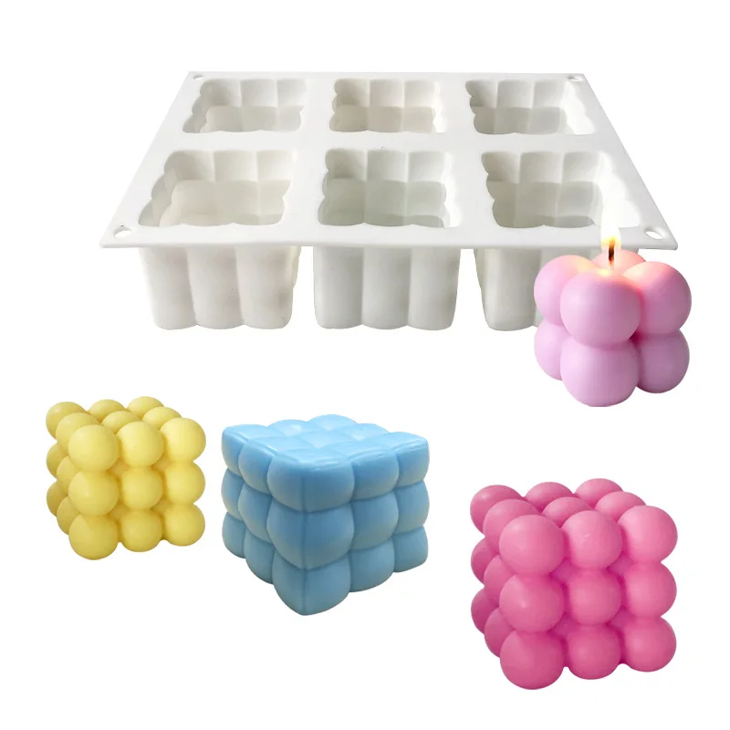 3DCandleSiliconeMoldsDIYSmallRoundBallSoapMoldsCandleMaking