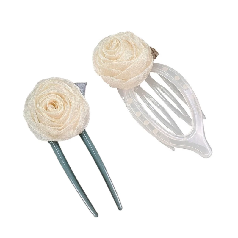 

3D Flower Hairpin Camellia Flower Hair Clips Flower Hair Claw Clips