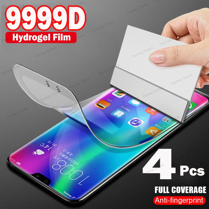 

4 шт. Гидрогелевая пленка для SAMSUNG Galaxy S21 S21 + plus S21 Ultra HD защитная пленка против отпечатков пальцев с защитой от синего света