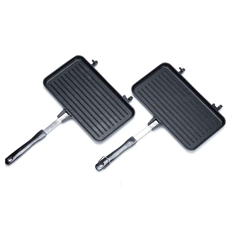 Sandwich Frying Maker, Press Egg Breakfast Double Omelette Cooking Skillet Grilled Griddler Sided Cookware 6