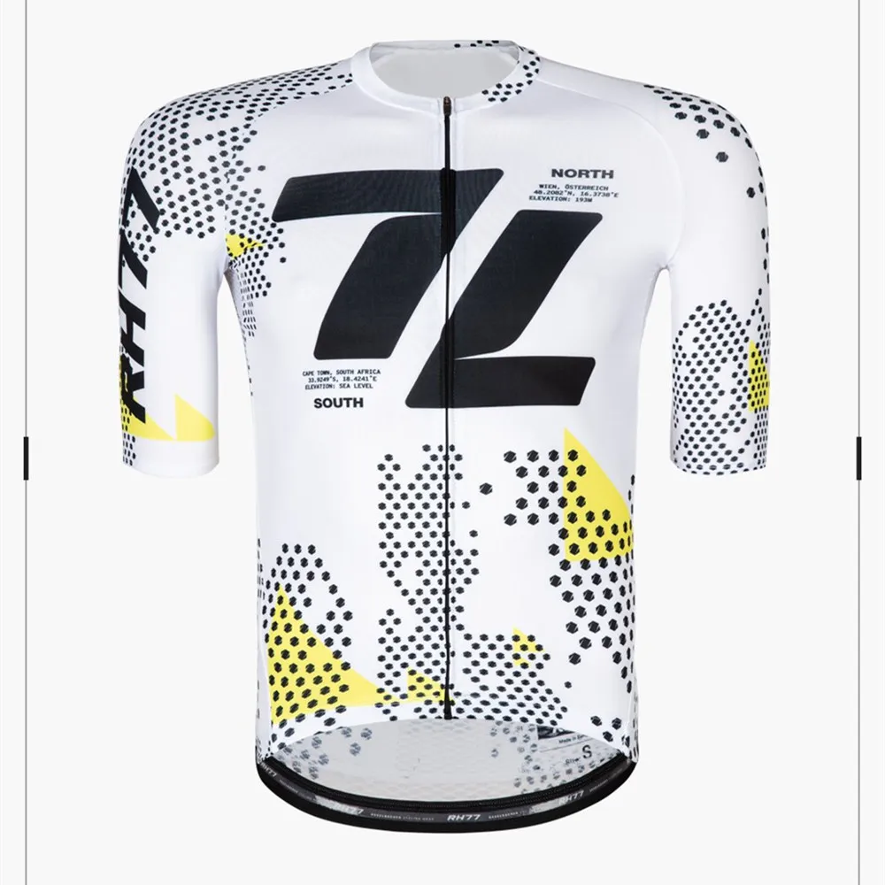 Jersey de ciclismo para hombre, chaqueta de bicicleta de manga larga, ropa de secado rápido, transpirable, Amarillo