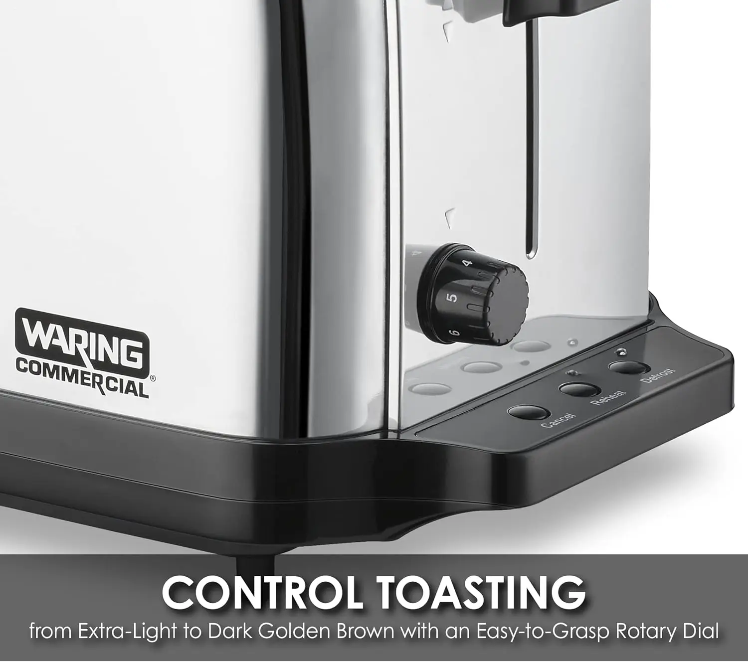 4 Slice Extra Long Slot Light Duty Pop-Up Toaster, 120V, 5-15 Phase Plug 4