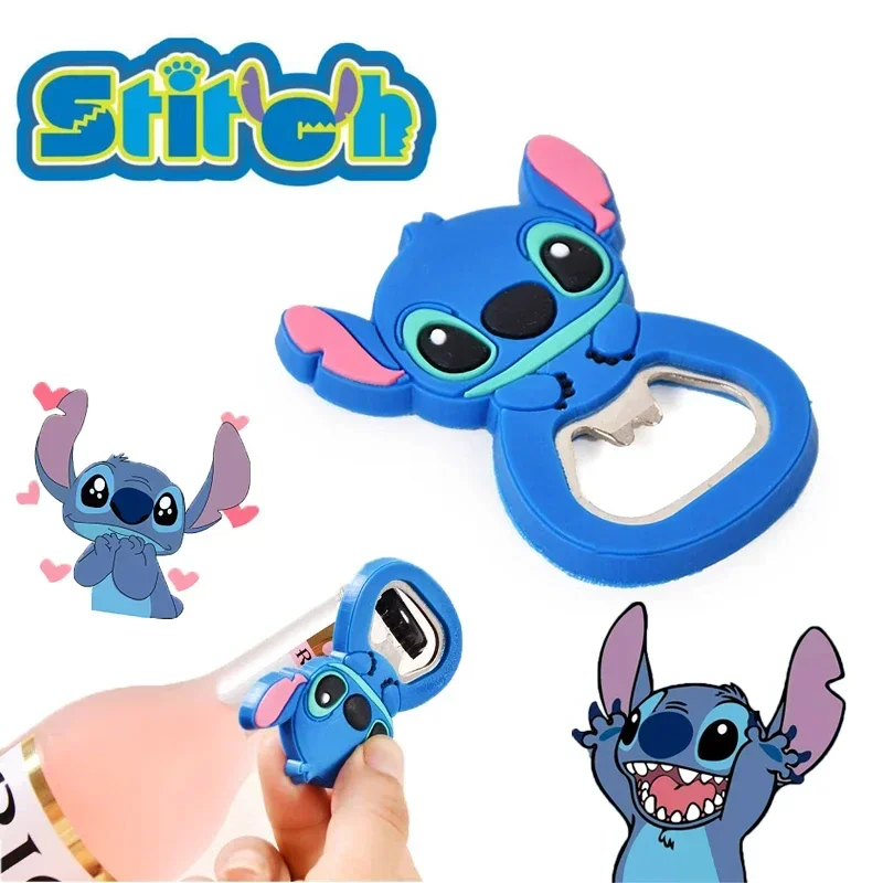 

Disney Stitch Anime Action Figures Beer Opener Bottle Cartoon PVC Fridge Magnet Creativity Funny Gift Party Supplies Boys Gifts