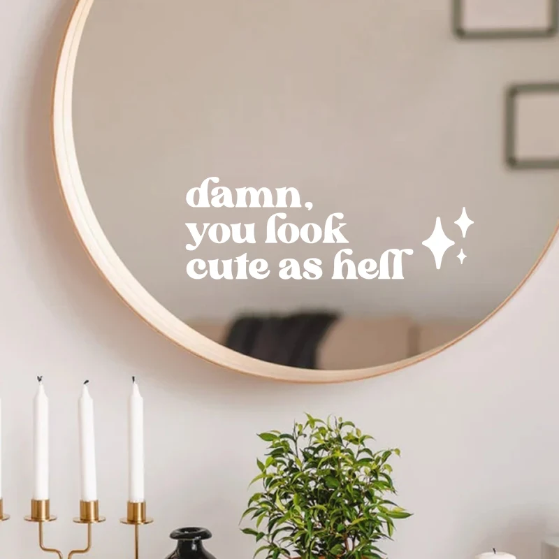 Beau Decal De Miroir - Autocollant De Recul En Voiture, Citations De