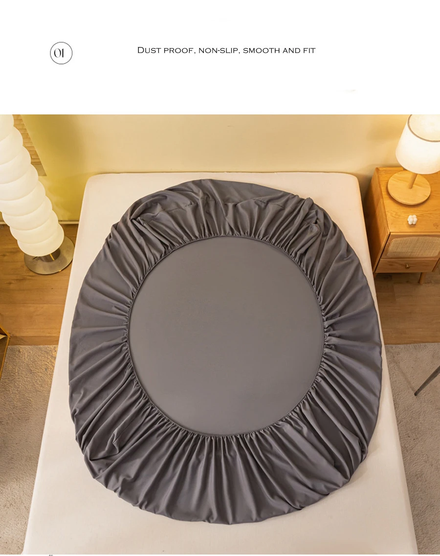 WASART 2 Personen Luxus-Doppelbettlaken elastisches Spannbettlaken Matratzenbezug Paar Bettwäsche 150 x 200 Bettwäsche Queen King Size – Detail 4