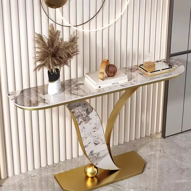 Metal Removable Living Room Table Modern Narrow Table Office Gold Vintage Short Furniture