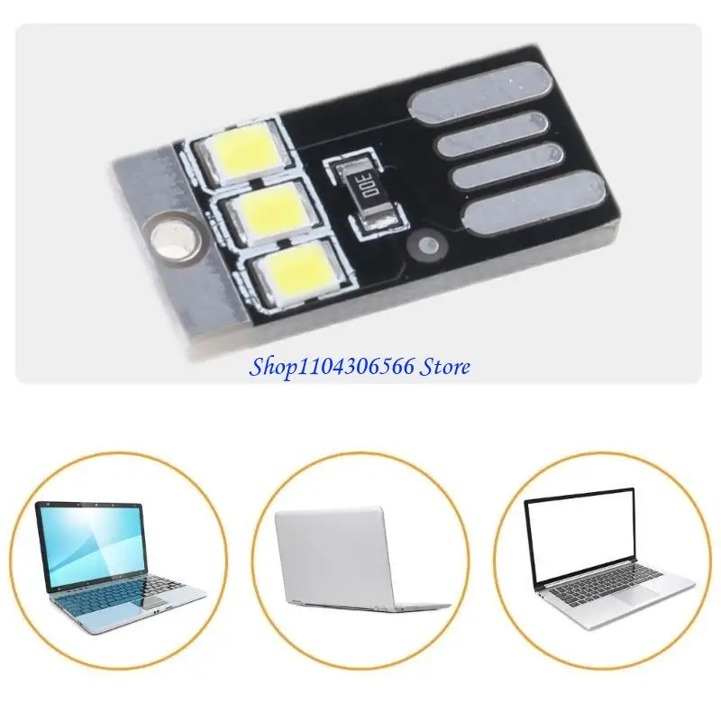 02DD 5Pcs USB LED 램프 밤 빛 포켓 카드 램프 키 체인 노트북 전원에 대 한 독서 책 조명 LED