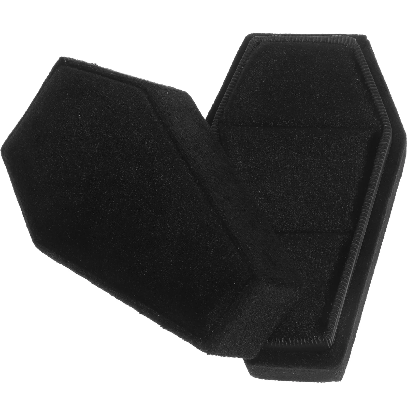 

Empty Small Coffin Box For Gifts Jewelry Storage And Display Halloween Earring Holder Portable Coffin Shape Jewelry Box Black