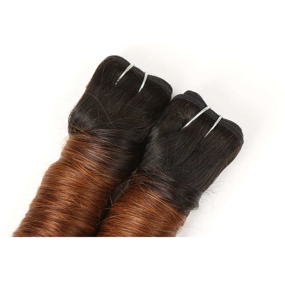 2Pcs/Pack Human Hair Extensions Brazilian Hair Weave Bundles For Women