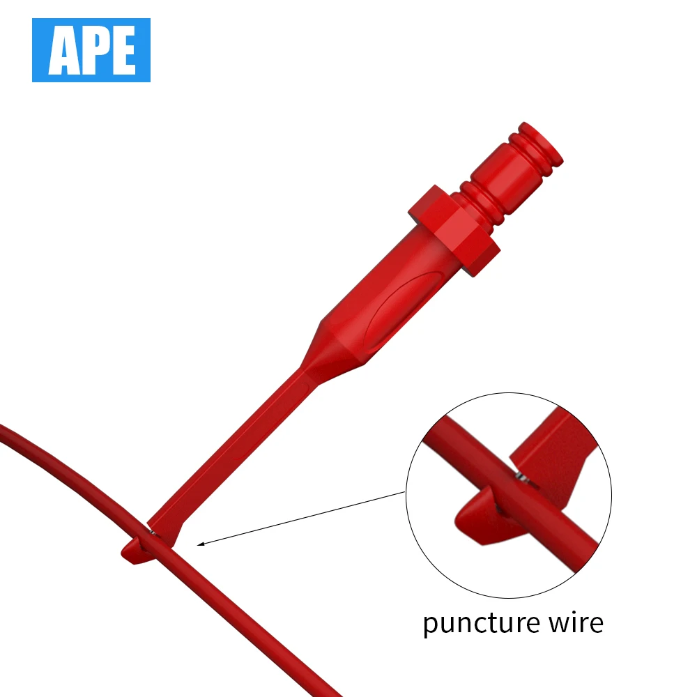 2pcs Multimeter Test Stick Safety Non-Destructive Wire-Piercing Probes 4MM Jack Puncture Test Hook Tool test probes multimeter pen test leads