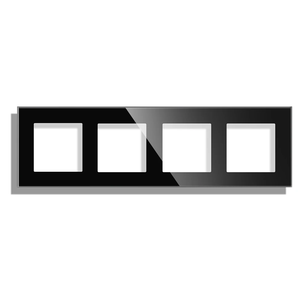 S9571ef28fb3f46f4bd42c3093b4d5d62y Bingoelec DIY TV Satellite USB Button Switch EU UK Standard Sockets Crystal Glass Frame Panel Free combination Home Improvement