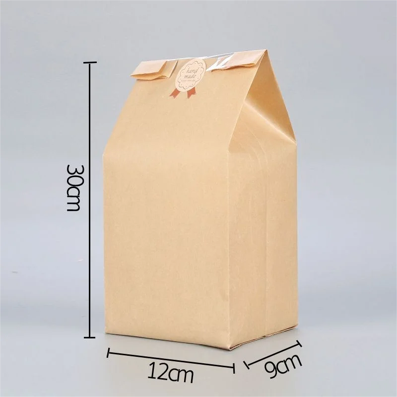 50PCS Kraft Paper Bakery Bags with Clear Window, Toast Sandwich Cookie Biscuit Candy Pa... - SKU KPBB1007 - UGI Packaging