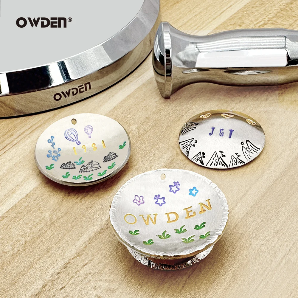 OWDEN 헤비 듀티 스틸 블록, 보석 스탬핑 제작, 대핑 성형 블록 도구, 크롬 도금 금속 벤치 블록, 2 in 1, 5 인치