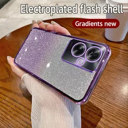 Fashion Soft Clear Phone Case with Camera Lens Protection for OPPO A2 5G (Sfdd purple)