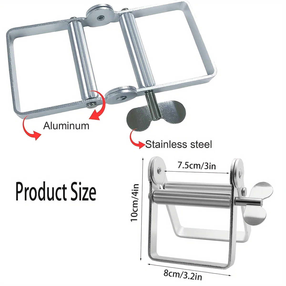 Metal toothpaste squeeze roller, paint extruder, metal toothpaste tube squeezer suitable for artists, hair salons, painters, etc 3