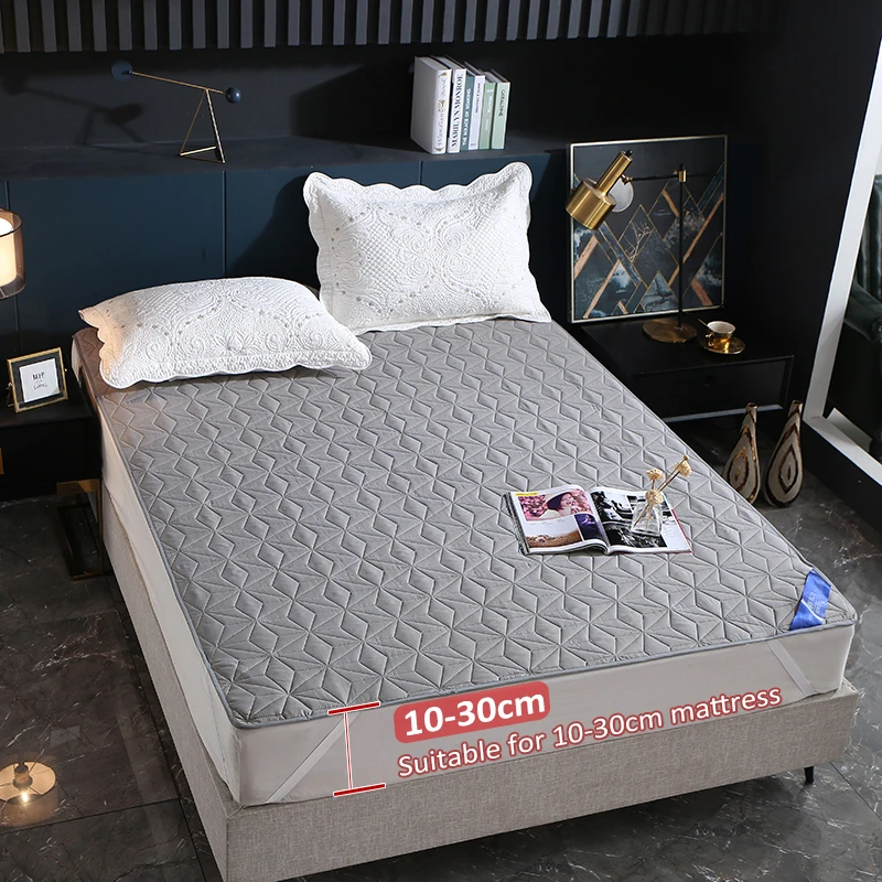 Waterproof Mattress Cover Thickened Laminate Cotton Bed Cover Bedspread On The Bed King Mattress Protector For Pet Dog Bed Linen 2