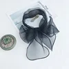 140cm Spring Scarf Transparent Women's Silk Scarf Fashion Lady Square Scarves Soft Shawls Pashmina Solid Color Bandana Headband 6