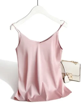 قميص قصير صيفي موديل 2025 سترة ضيقة مثيرة للنساء بدون أكمام ورقبة على شكل حرف v رمادي تي شيرت علوي نسائي سادة أسود/أبيض قطع علوية كورية Y2k 3