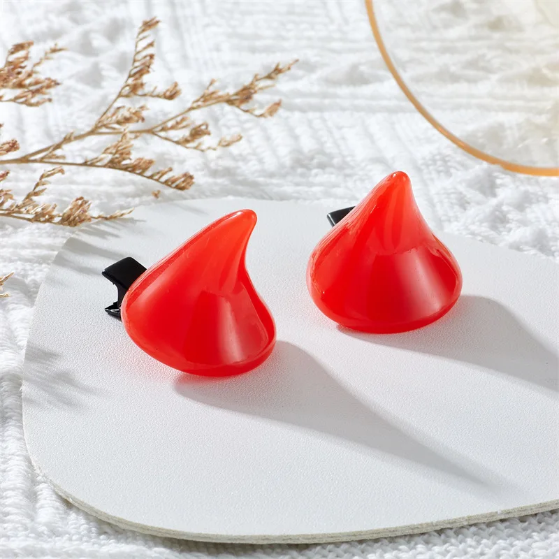 1 Pair Fun Halloween Hair Accessories Clip Cute Small Demon Horn Hairpins Festivals Gothic Party Girl Boy Cosplay Costume Props