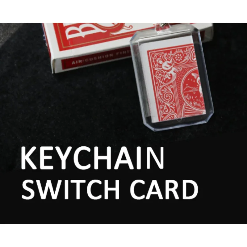 

Keychain Switch Card Close Up Magic Tricks Illusion Gimmick Find The Signed Card Prediction Playing Card Magician Toys Bar Trick