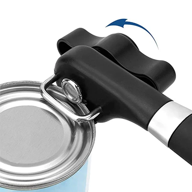 Left Handed Can Opener Manual Stainless Steel Smooth Edge for Top