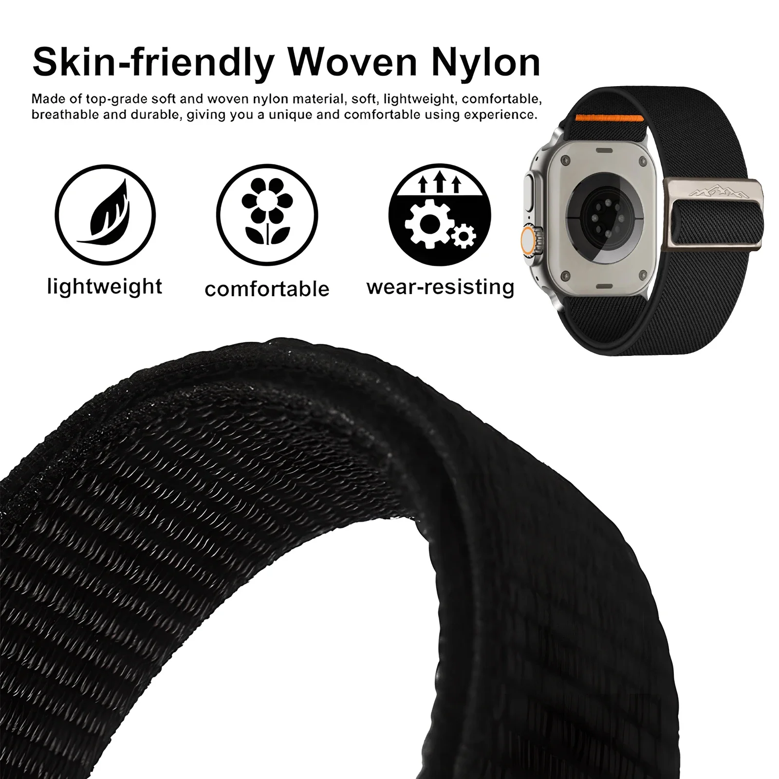 Braided Elastic Nylon Watch Strap Bracelet