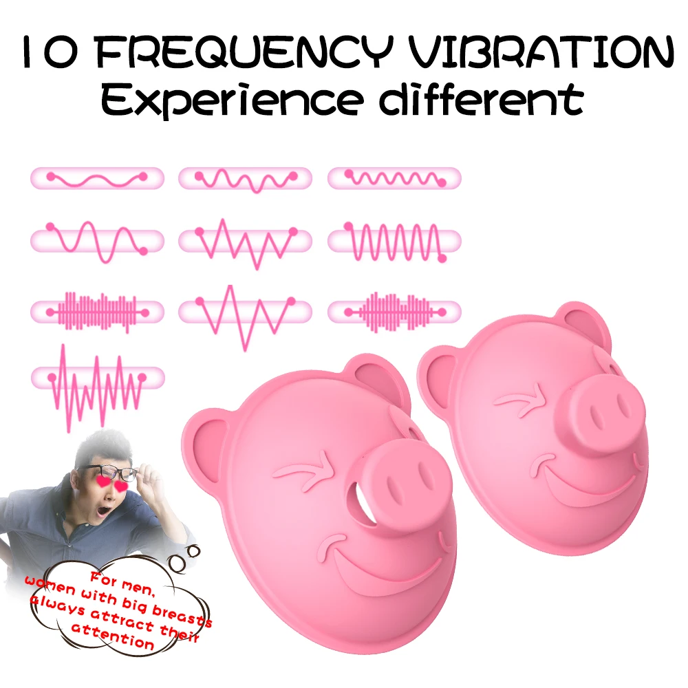 Remote Control 10 Frequency Nipple Vibrator Suckers Vibrating Nipple Breast Pump Massager Sex Flirting Toy sex Licking Tongue