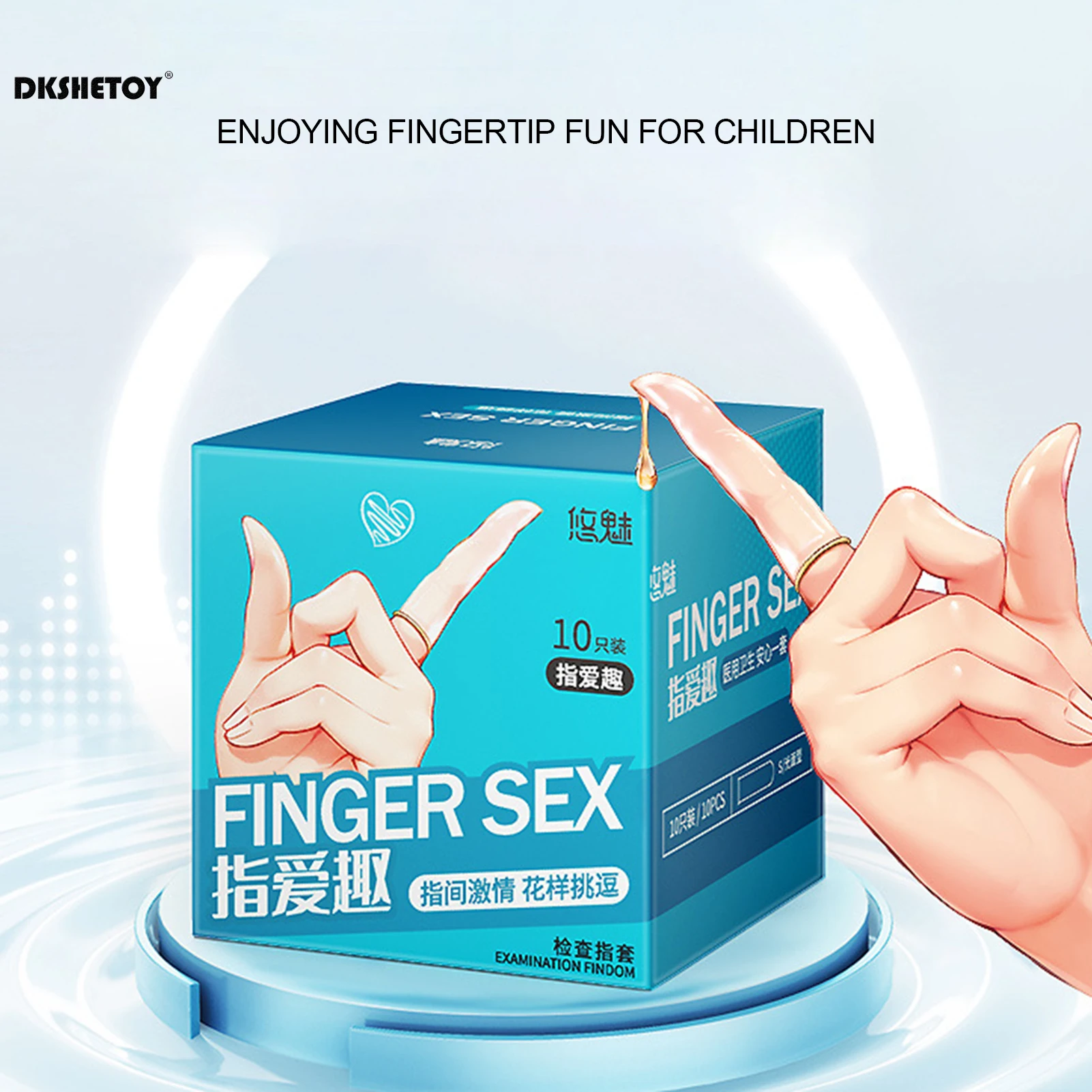 Natural Latex Finger Sleeve toy women reusable Condom G Spot Stimulator Smooth Condoms Couples Lesbian Finger Extender