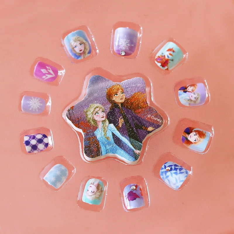 Disney girls Frozen Elsa Princess Children's Stickers Girls Cartoon Nail Stickers Girls Nail Art Toys 5