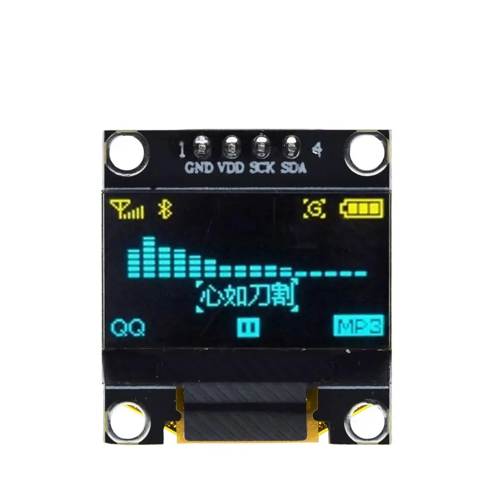 Ssd1306 Oled Display Datasheet DollaTek 2Pcs 7Pin 0.96 Inch OLED Display 12864 D1306 SPI IIC Serial Screen Module LCD Para Arduino - Blanco Fuente Arduino Oled
