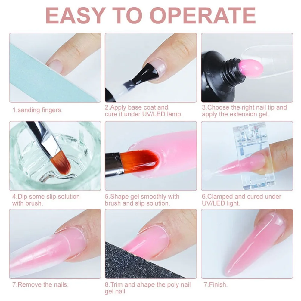 LIMEGIRL Nail UV Gel Polish Set With UV Lamp And Drill Machine Base&Top Coat for Manicure Gel Nail Polish Soak Off Acrylic Kit 3