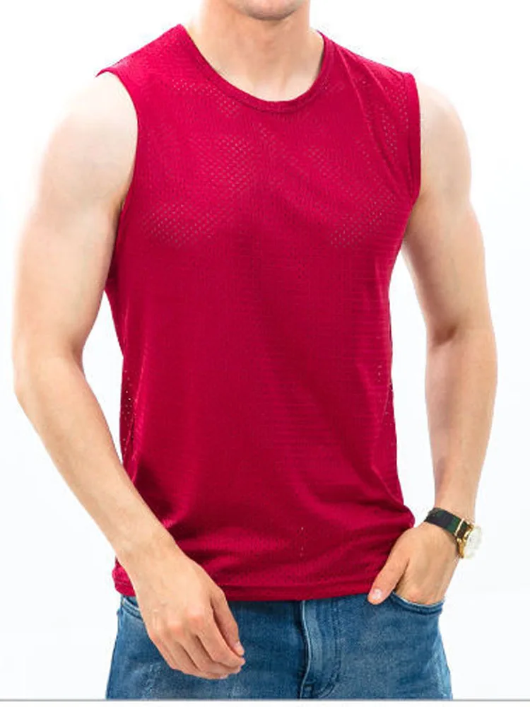 Mens Casual Sleeveless Breathable Tank Tops