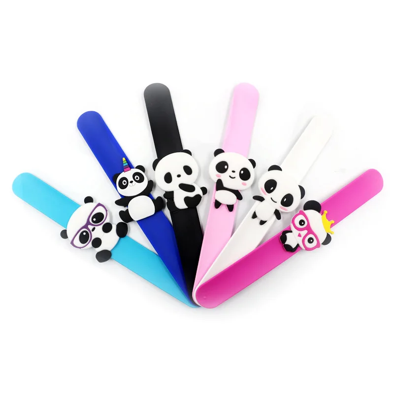 

Cute Panda Style Slap Snap Bracelet Kids Children Holiday Party Gift Favor Girl Boys Wristband