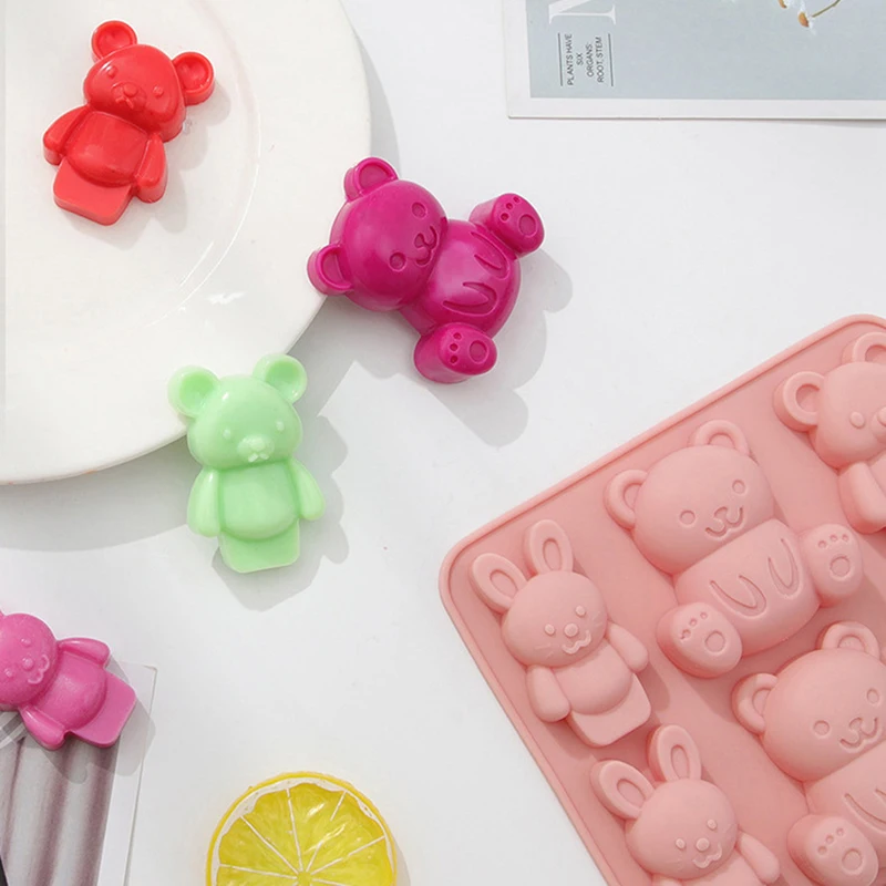 Description Picture 6 of item1pc Teddy Bear Silicone Mold Cute Cartoon Animal Chocolate Cake Baking Mould Kitchen Baking Tool Kids Complementary Food Tools
