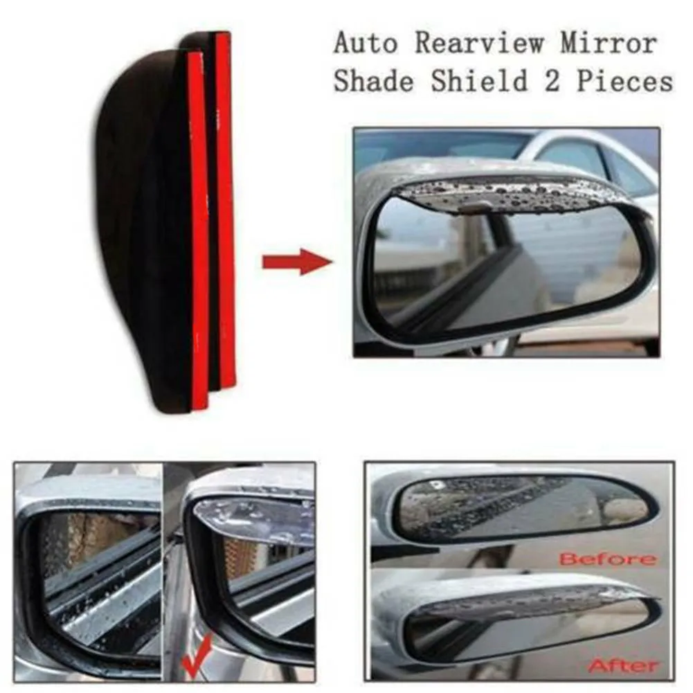 1 Pair Car Rear View Side Mirror Eyebrow Rain Board Guard Sun Visor Accessories 