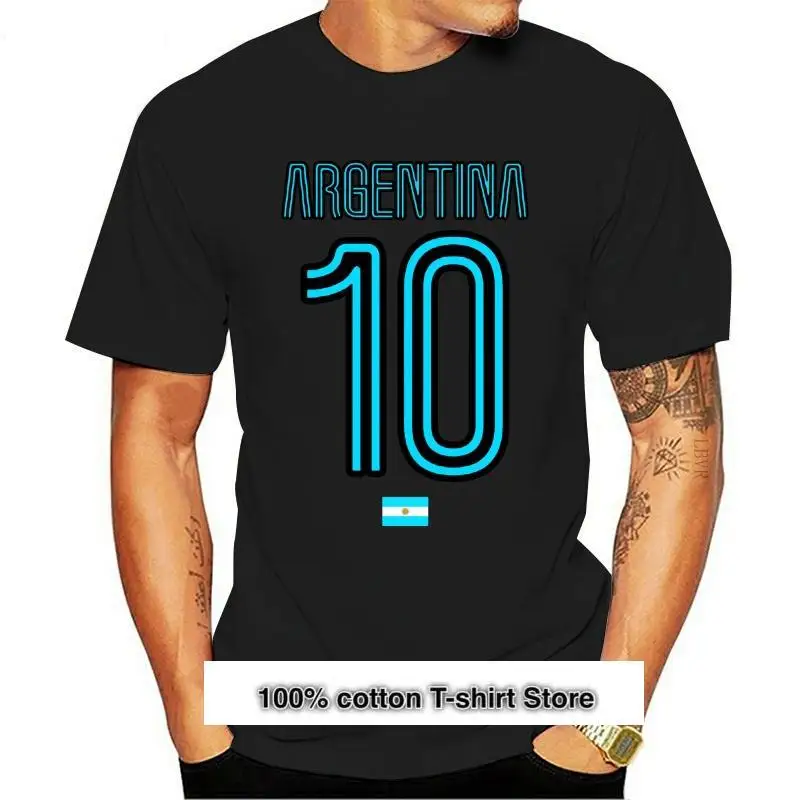 Nuevo Estampado Argentina Camiseta De Algodon De Los Hombres De Hombres Y Mujeres Camisetas De Cuello Redondo Oversize S-5Xl