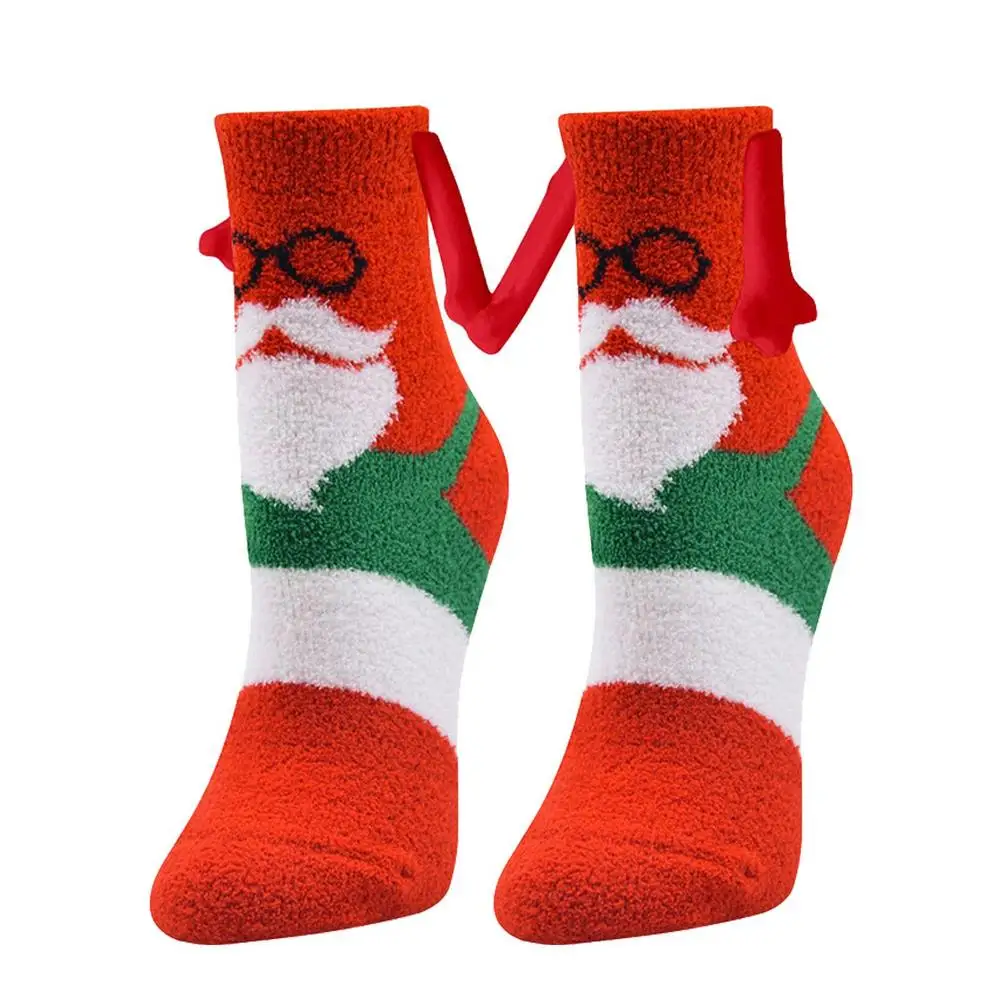 Lot De 12 Paires De Chaussettes De Noël Magnétiques Pour