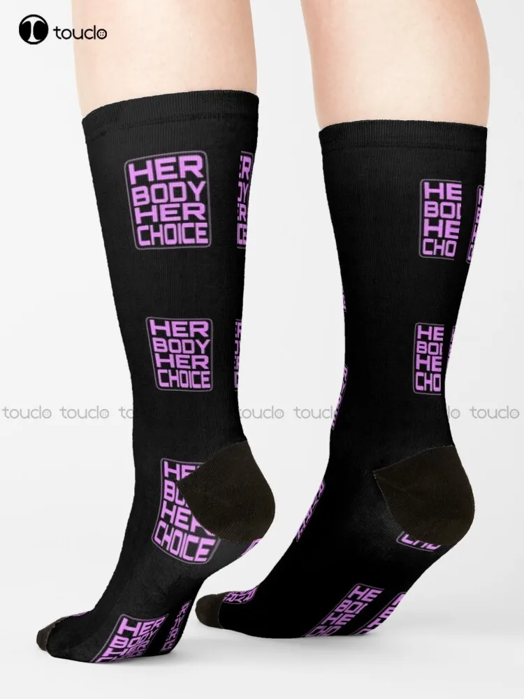 

Her Body Her Choice Socks Ankle Socks For Women Personalized Custom Unisex Adult Teen Youth Socks Harajuku 360° Digital Print