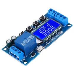 Multi - Voltage Time Delay Relay Module with LCD Display and Adjustable Timer - Multicolor