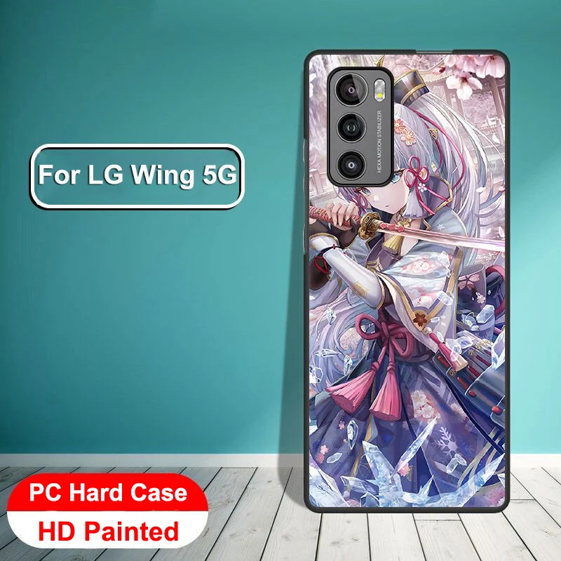 FanTing Coque Pour LG Wing 5G étui, Coque De Protection Gainée PC + Cuir, Anti-Chute, Adapté à L'étui De Protection LG Wing 5G.Rouge