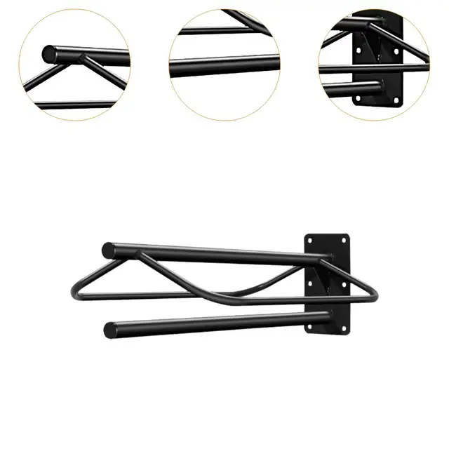 4-Pack Wall Mount Saddle Rack - Heavy Duty Metal Saddle & Pad Holder For English/Western Saddles, Black
