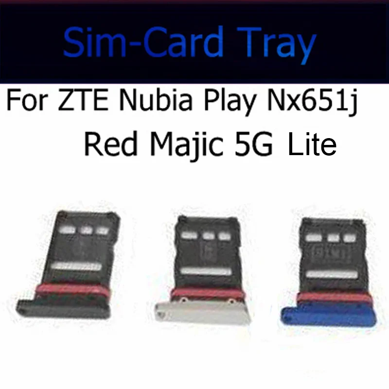 

Держатель лотка для Sim-карты для ZTE Nubia Play NX651J/красная Волшебная фотовспышка держатель лотка для микро-сим-карты SD адаптер Запасные части черный