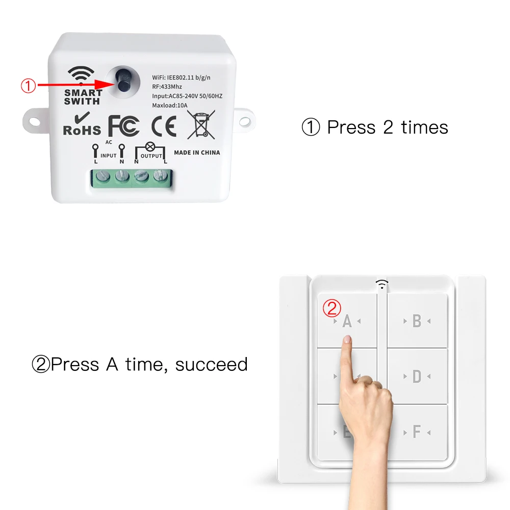 tuya wifi rf interruptor de luz inteligente gang interruptor do painel parede sem cronometrando trabalho do receptor com goole