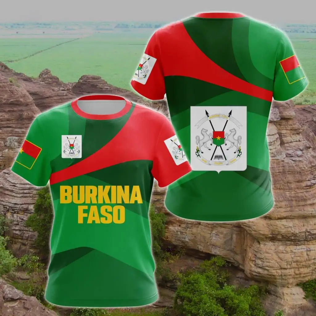 

Burkina Faso Flag T-shirts Boys Sportswear Summer Casual Streetwear Men's Fashion O-neck Tees Oversized Short Sleeve Tops