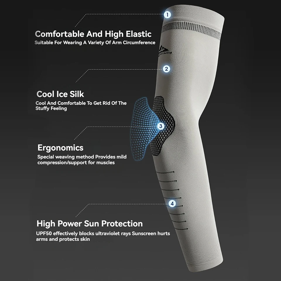 Summer Cycling Sports Arm Compression Sleeves Basketball Running UV Protection Volleyball Sunscreen Driving Sleeves sun protection arm sleeves arm sleeves cooling arm sleeves