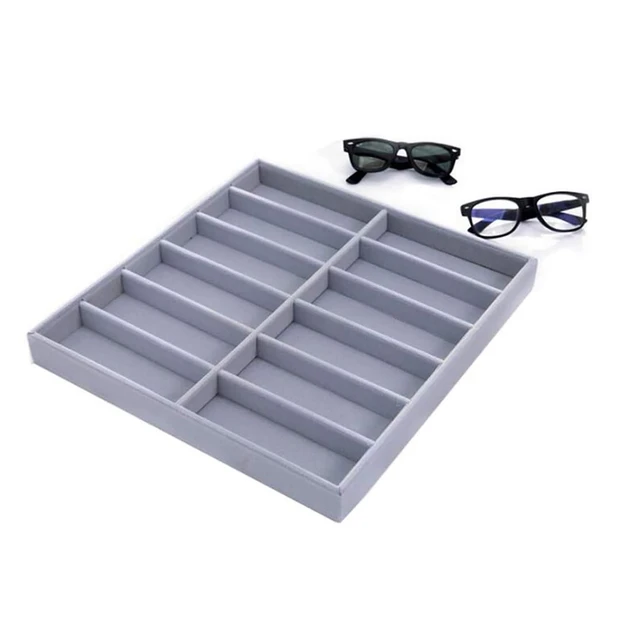 Bandeja de exhibición de gafas de sol, caja organizadora de 12 ranuras,  soporte de gafas de sol, organizador de gafas de sol - AliExpress